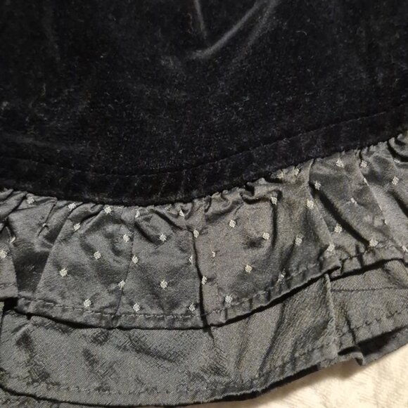 Hanna Andersson girls size 100 or 4 black velour skirt with 2 layer ruffle trim - Picture 4 of 6